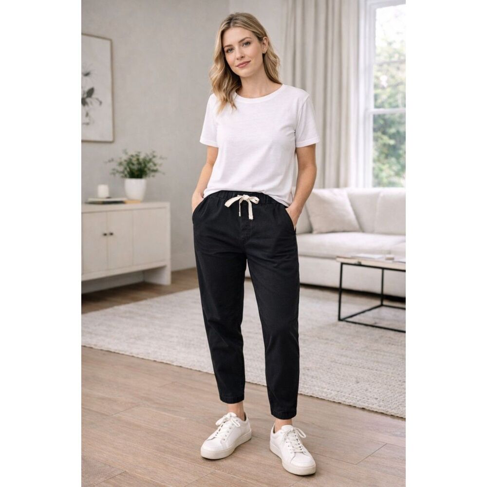 ZARA Ankle Length High Waist Pant Black X-Small